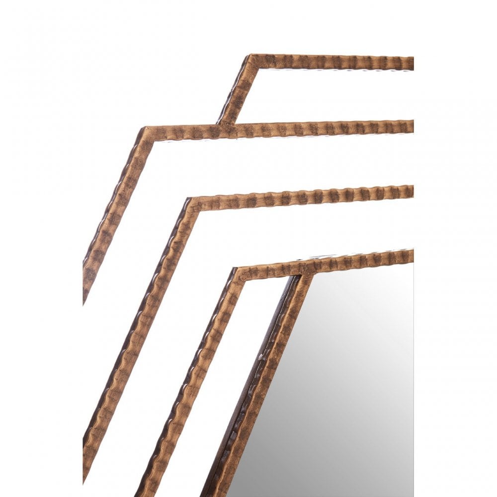 Beauly Antique Gold Finish Wall Mirror, Gold