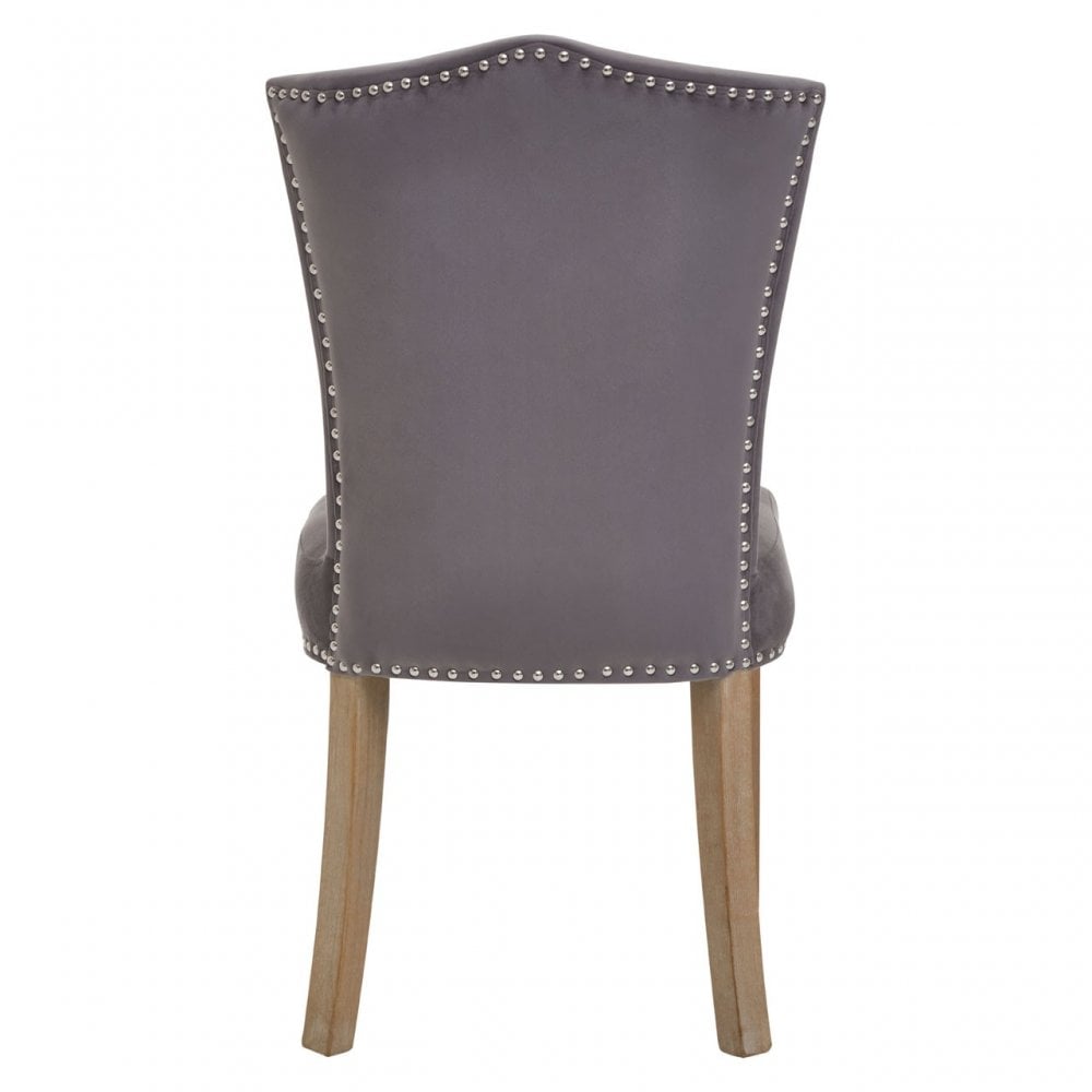 Kensington Townhouse Grey Velvet Dining Chair, Grey
