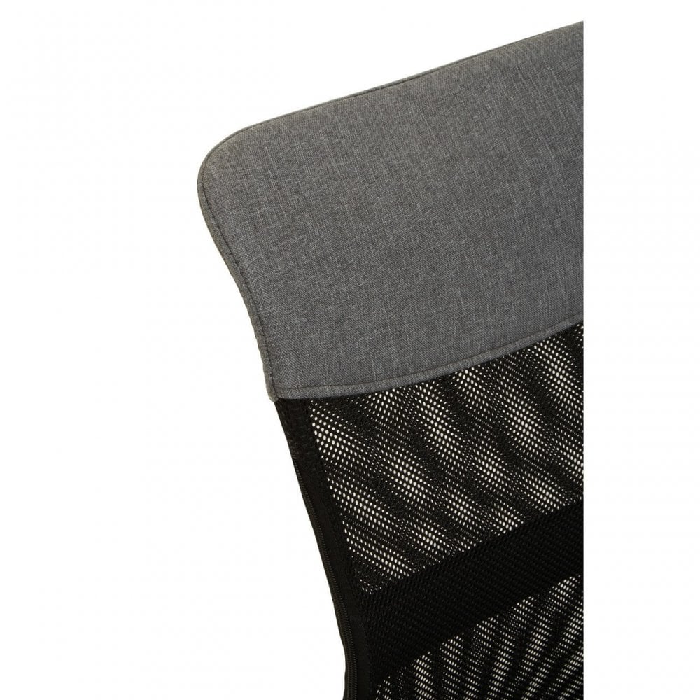 Grey Home Office Chair With Chrome Arms, Grey