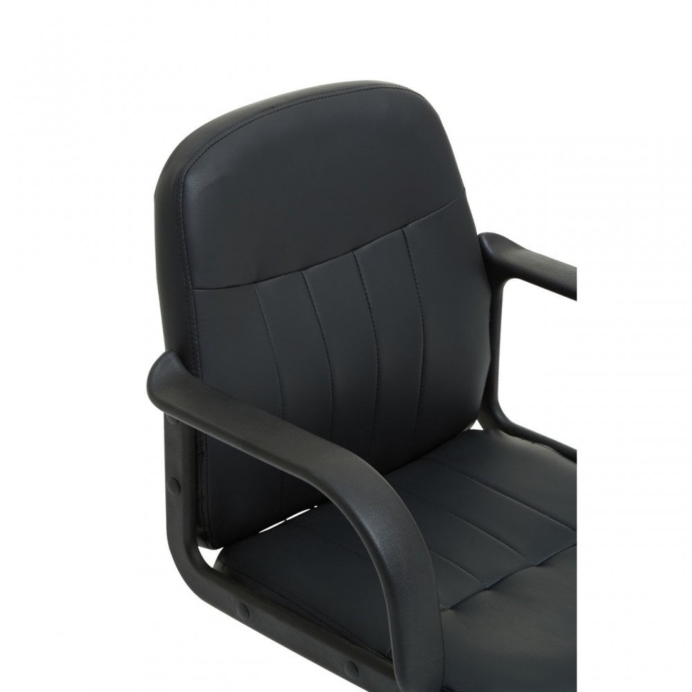 Black Pu Home Office Chair, Black