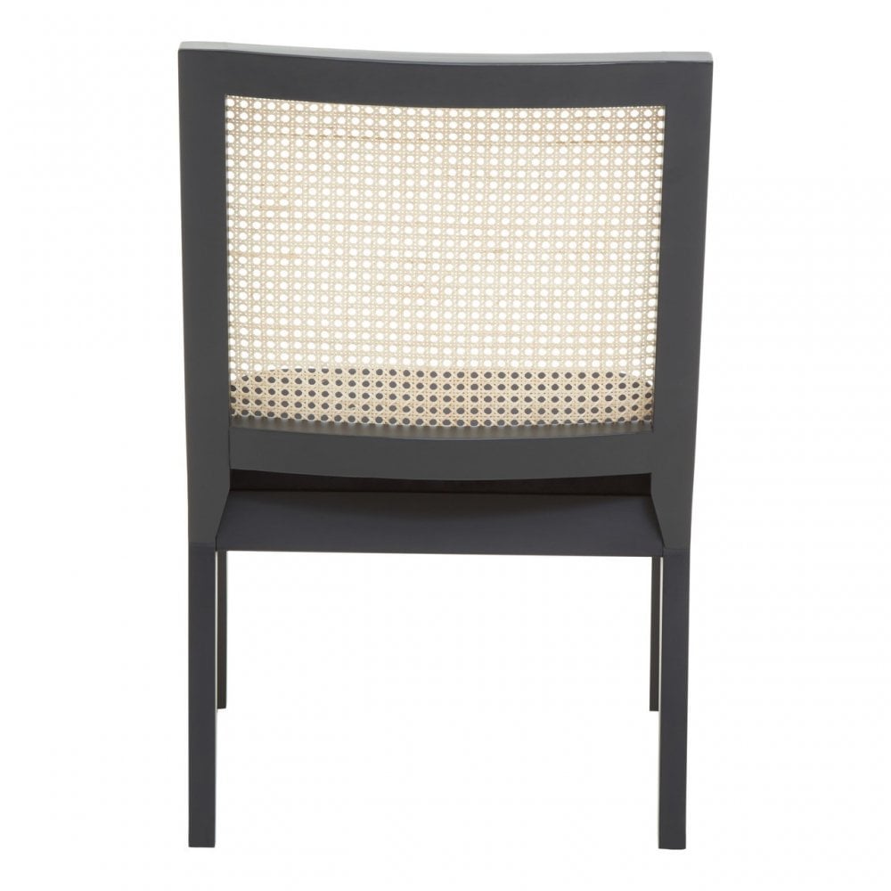 Corso Cane Rattan Back Chair, Black