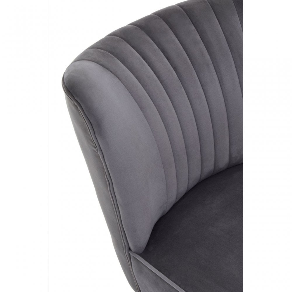 Regents Park Grey Velvet Chair