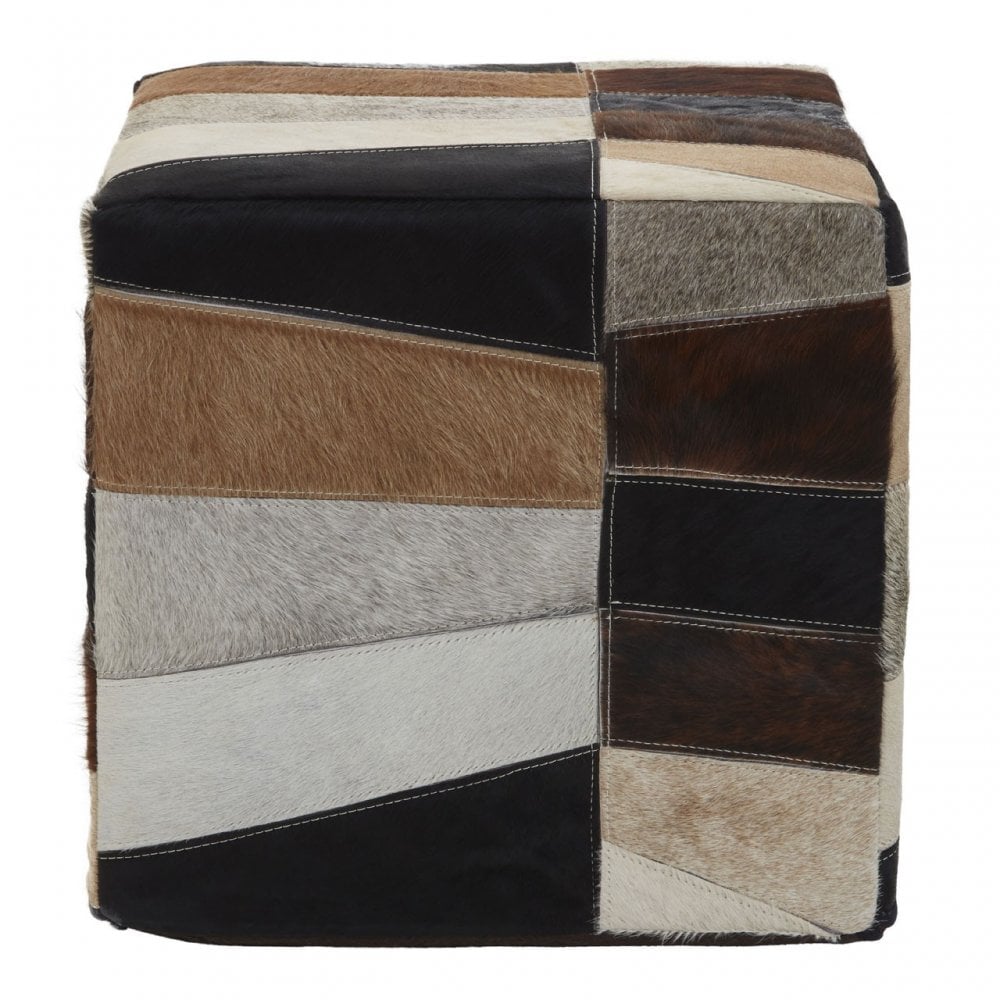 Safira Striped Pouffe, Multi-Coloured