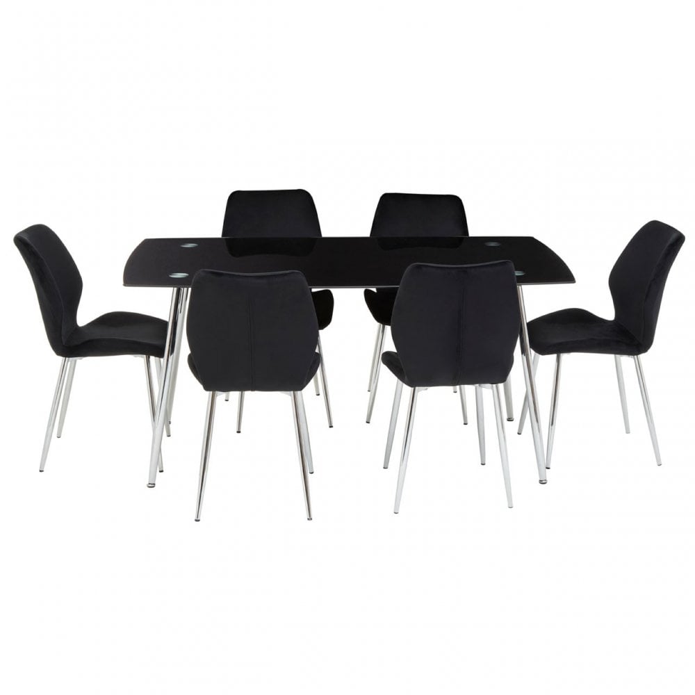 Wimslow Rectangular Dining Set, Black