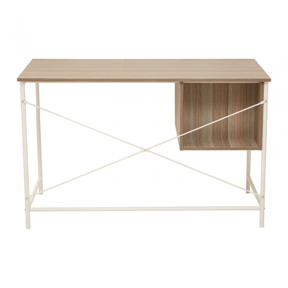 Bradbury Light Oak Veneer Desk With Drawers