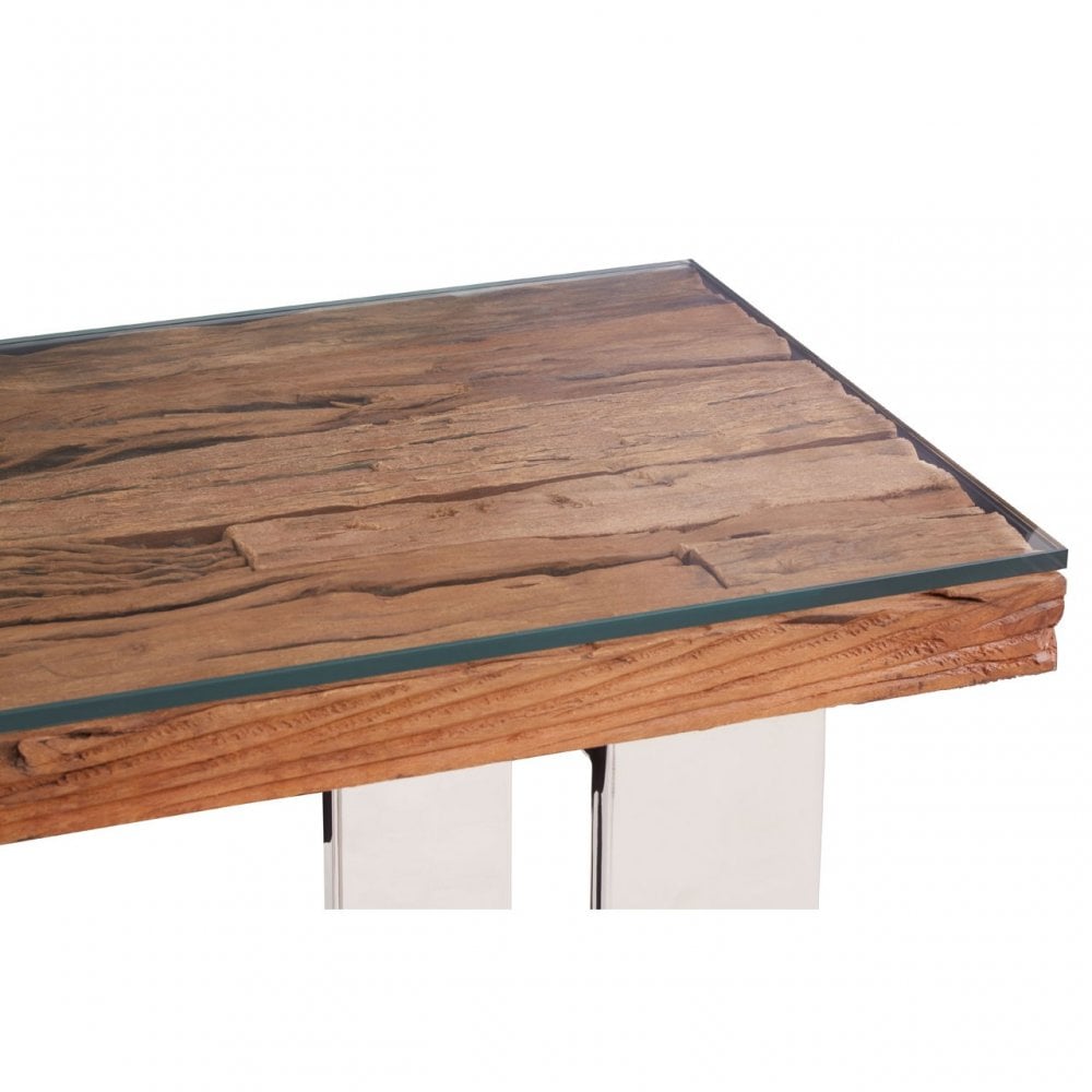Kerala Natural U-Shaped Base Console Table