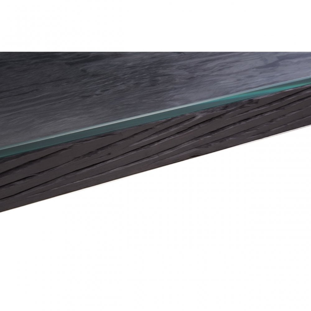 Kerala Black Console Table With Cross Base