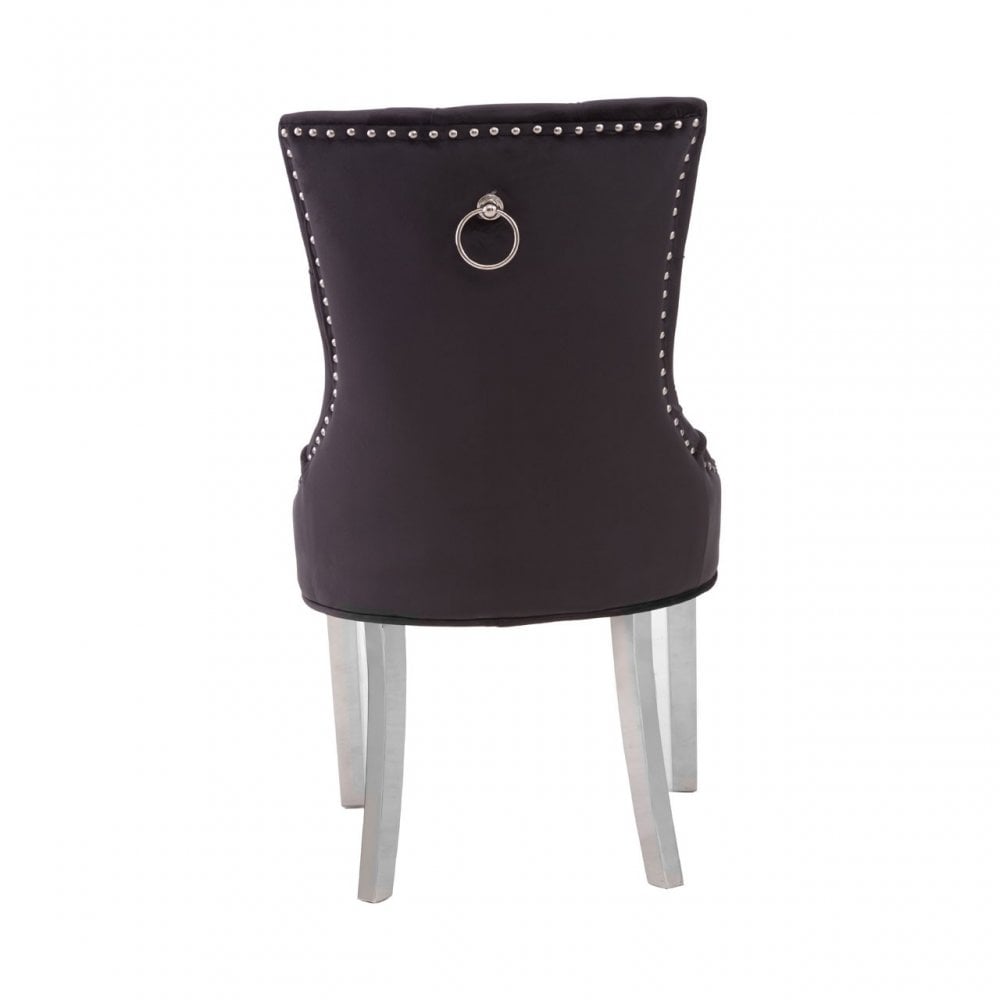 Richmond Black Velvet Dining Chair, Black