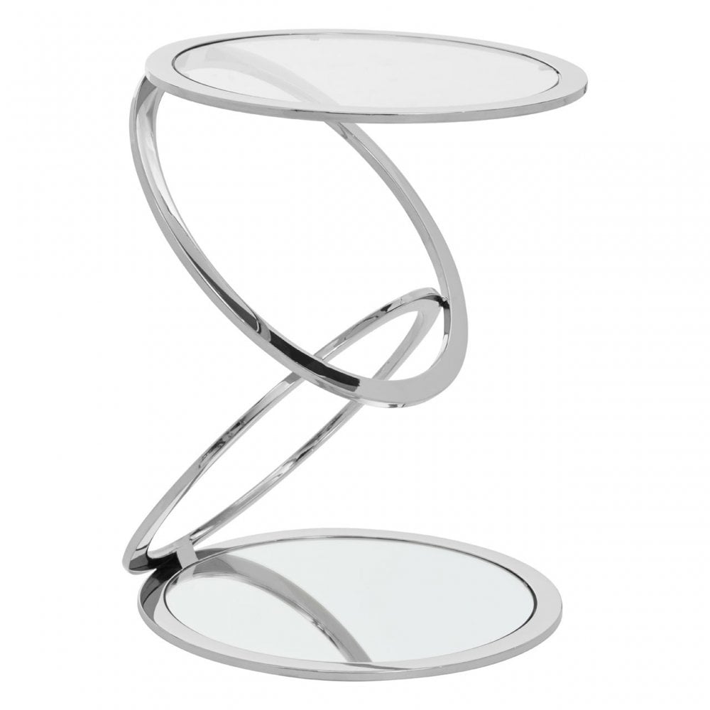 Oria Clear Glass End Table, Clear