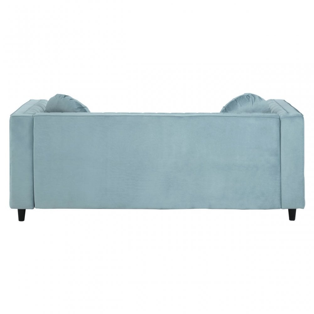 Farah 3 Seat Midnight Green Velvet Sofa, Green