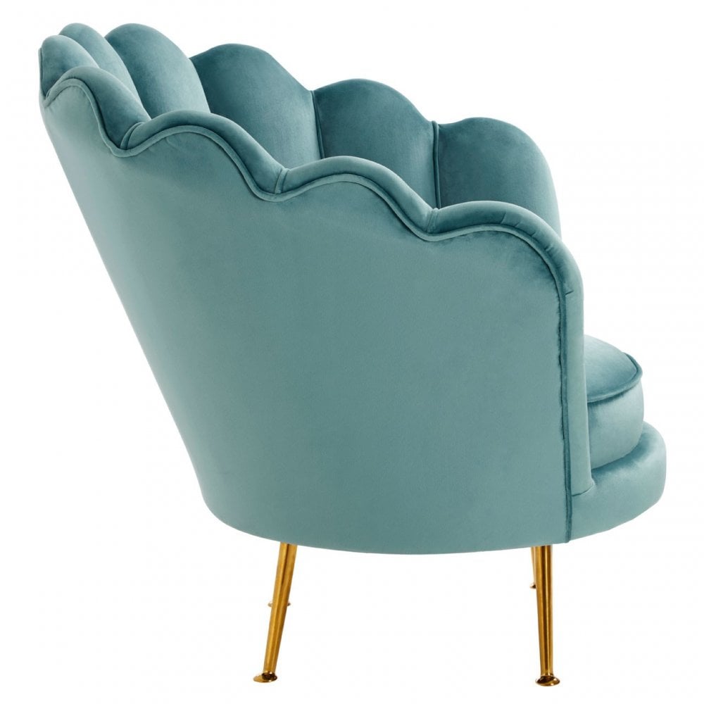 Ovala Blue Scalloped Chair, Blue