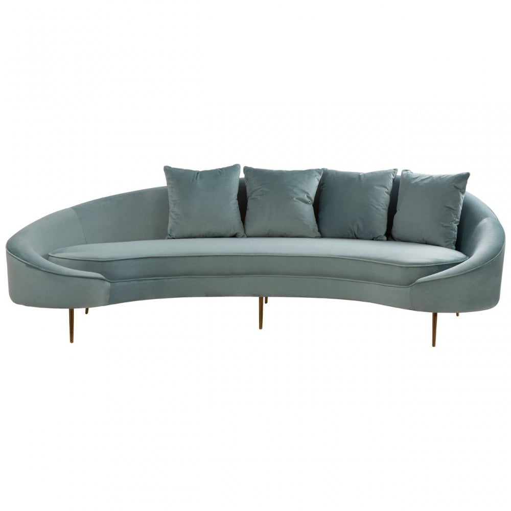 Osdin 4 Seat Light Blue Sofa, Blue