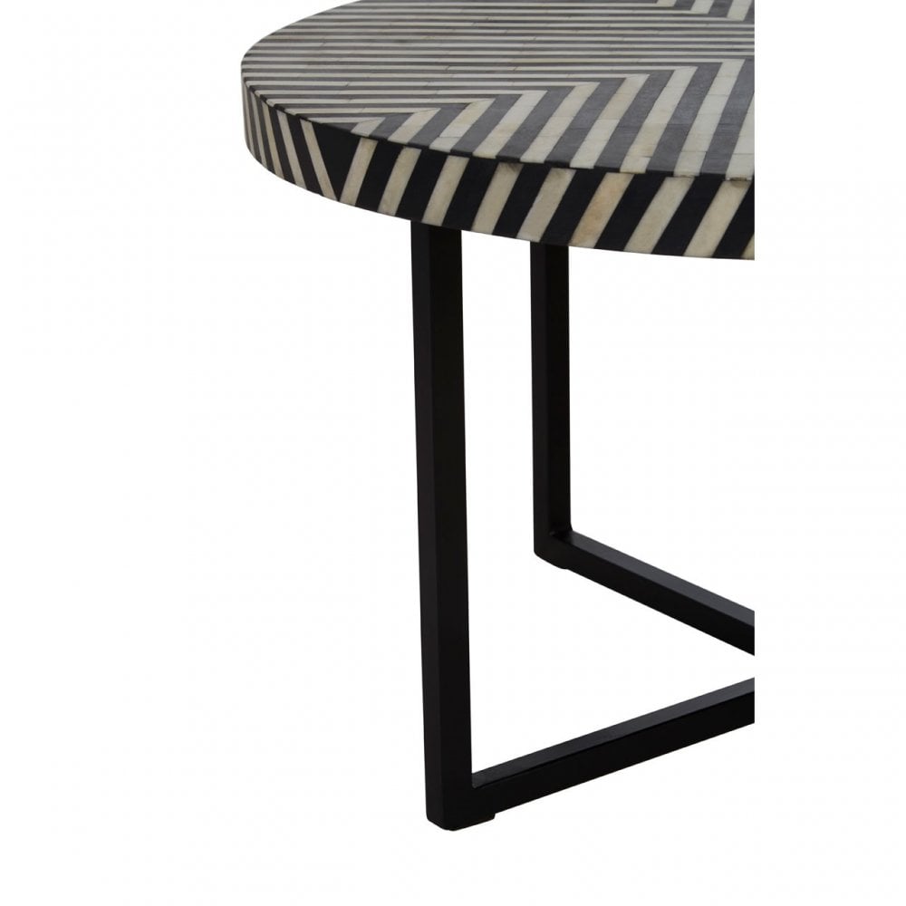 Boho Cross Base Coffee Table, Black