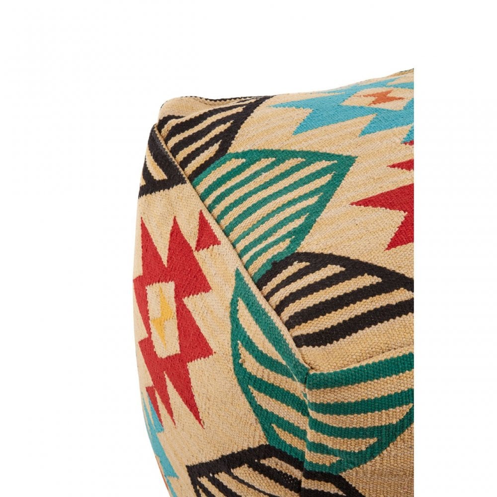 Cefena Assorted Colours Pouffe, Multi-Coloured