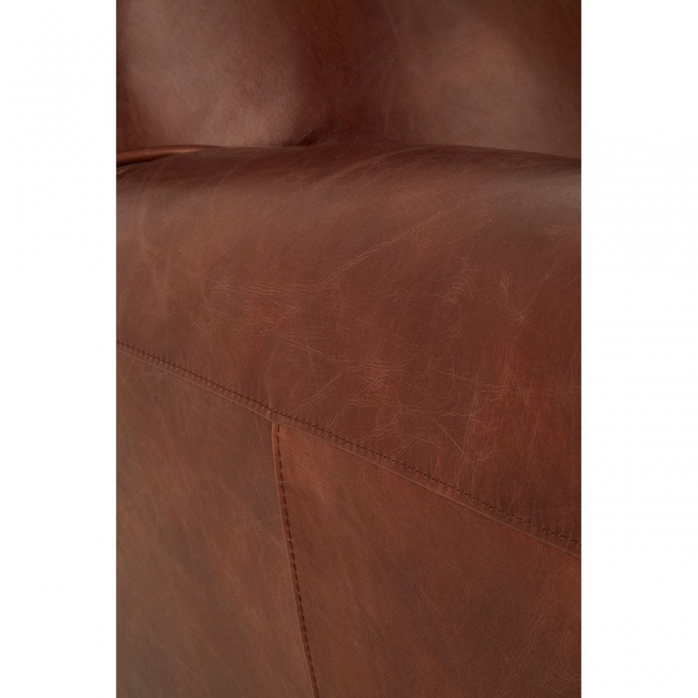 Victor Coffee Leather Classic Armchair, Brown
