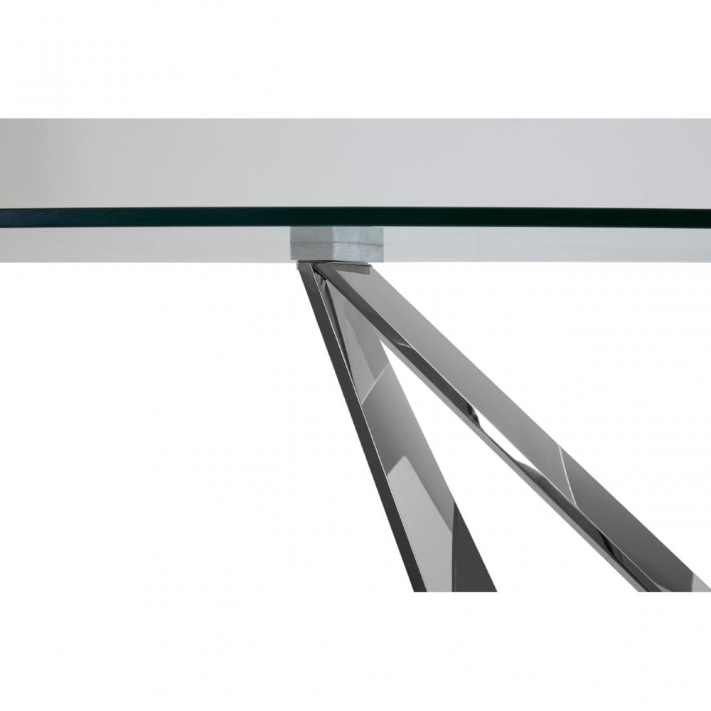 Carlox Dining Table, Silver