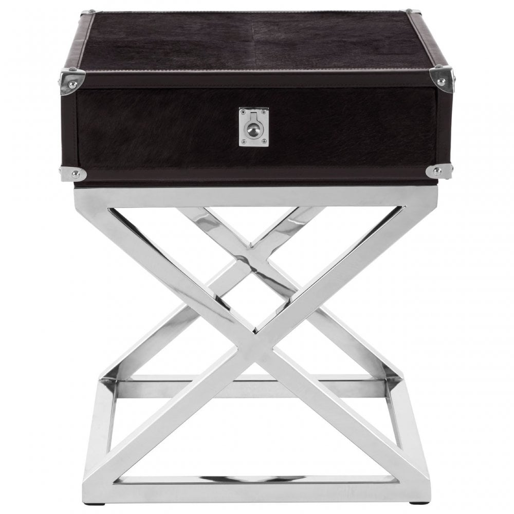Kensington Townhouse Cross Base Side Table, Black