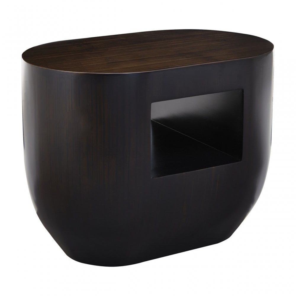 Gabelle Oblong Side Table, Brown