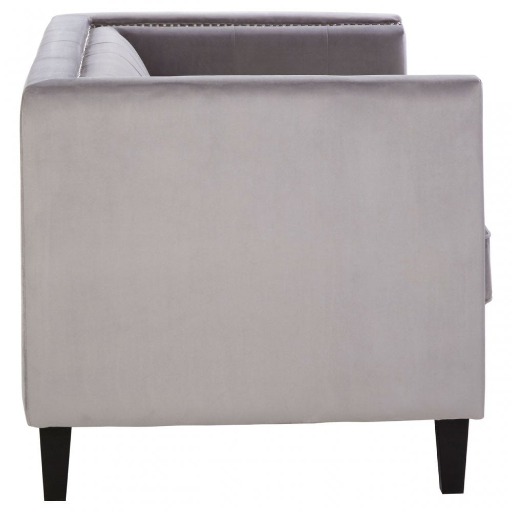 Felisa 2 Seat Grey Velvet Sofa, Grey
