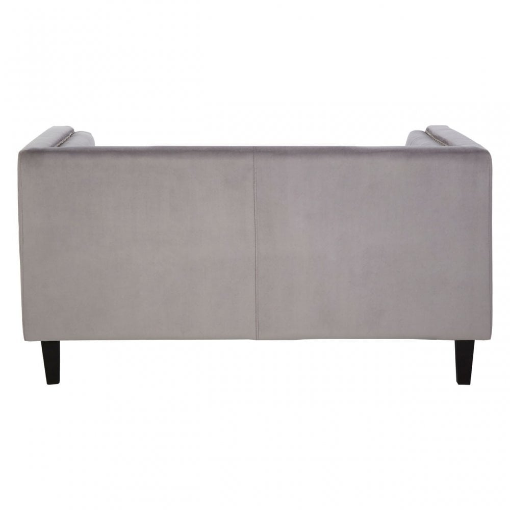 Felisa 2 Seat Grey Velvet Sofa, Grey