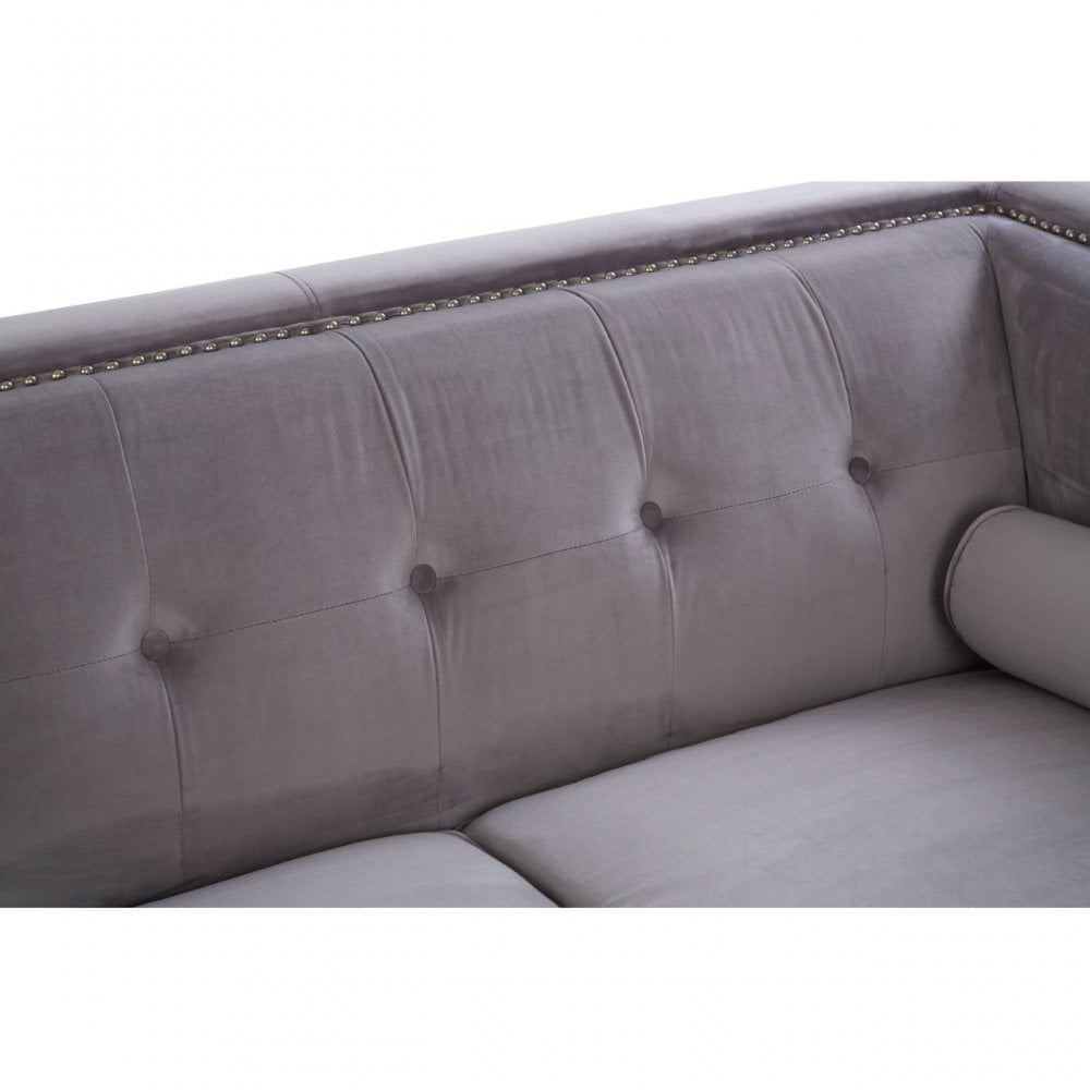 Felisa 2 Seat Grey Velvet Sofa, Grey