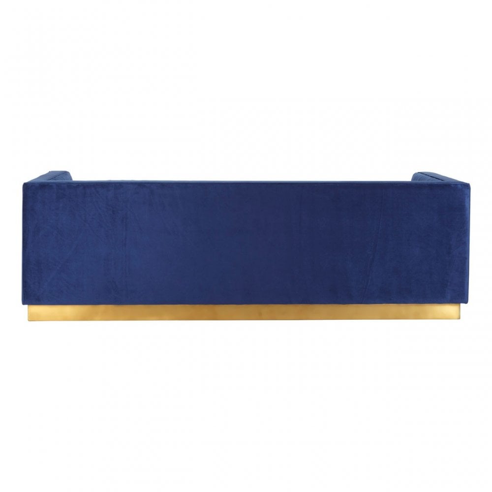 Opal 3 Seat Deep Blue Sofa, Blue