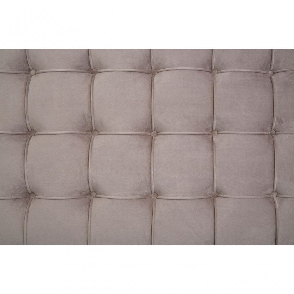 Piermount Grey Velvet Bed, Grey