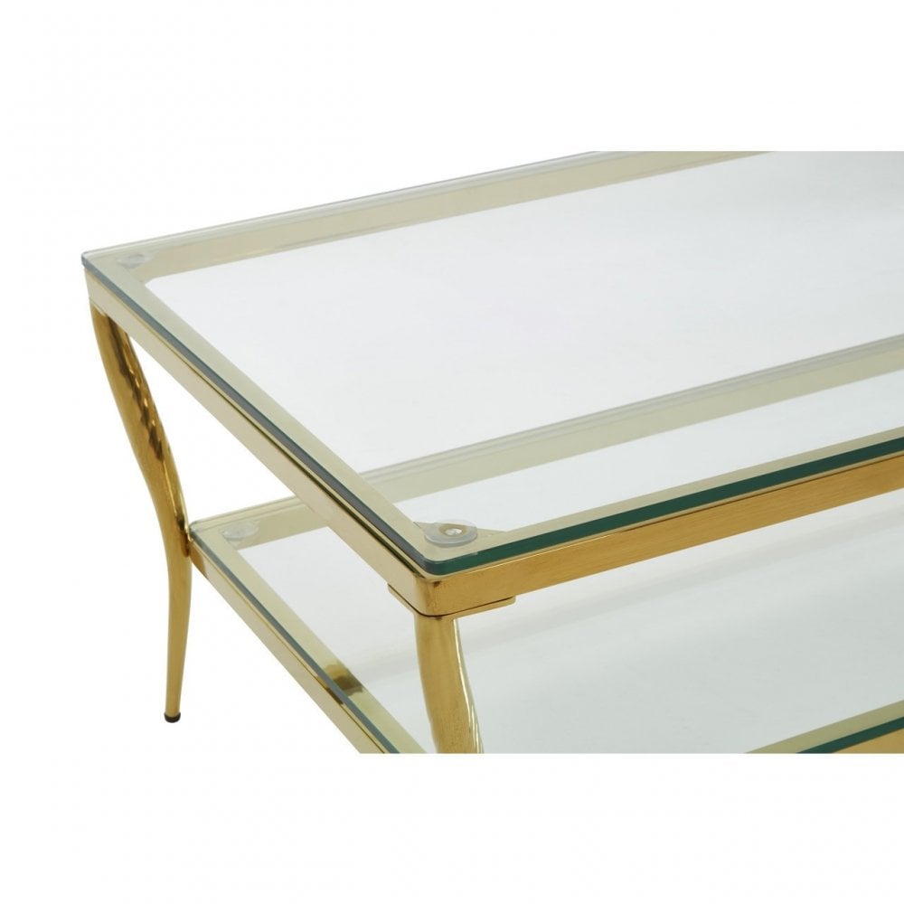 Arezzo Coffee Table, Gold