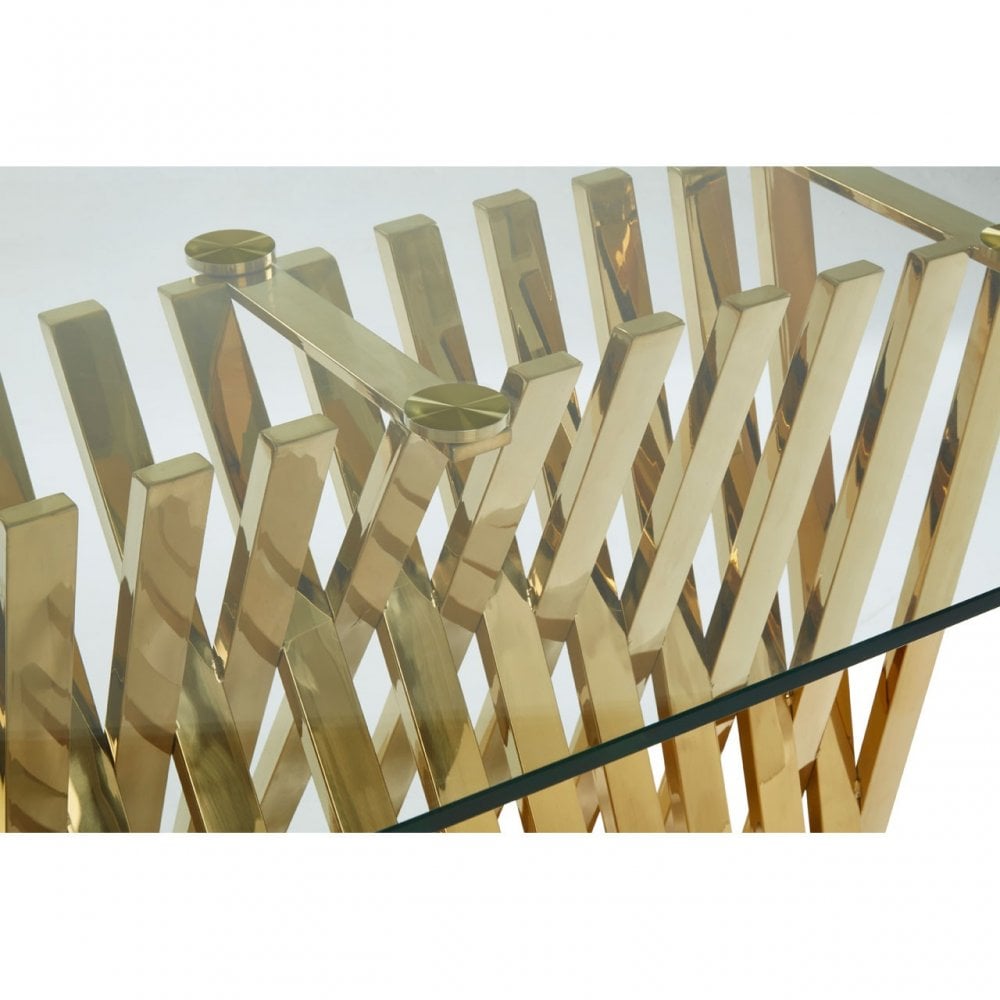 Arezzo Dining Table, Gold