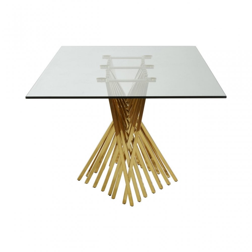 Arezzo Dining Table, Gold