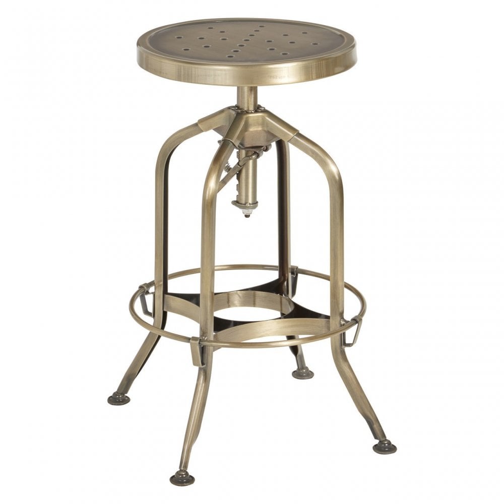 Gator Brass Adjustable Stool, Brass