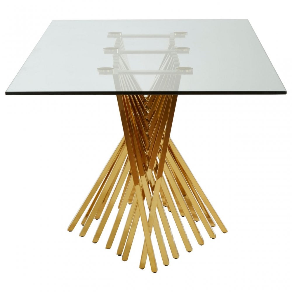 Arezzo Dining Table, Gold