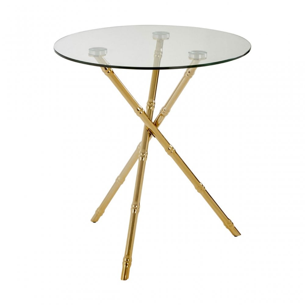 Kensington Townhouse Knop Legs Side Table, Gold
