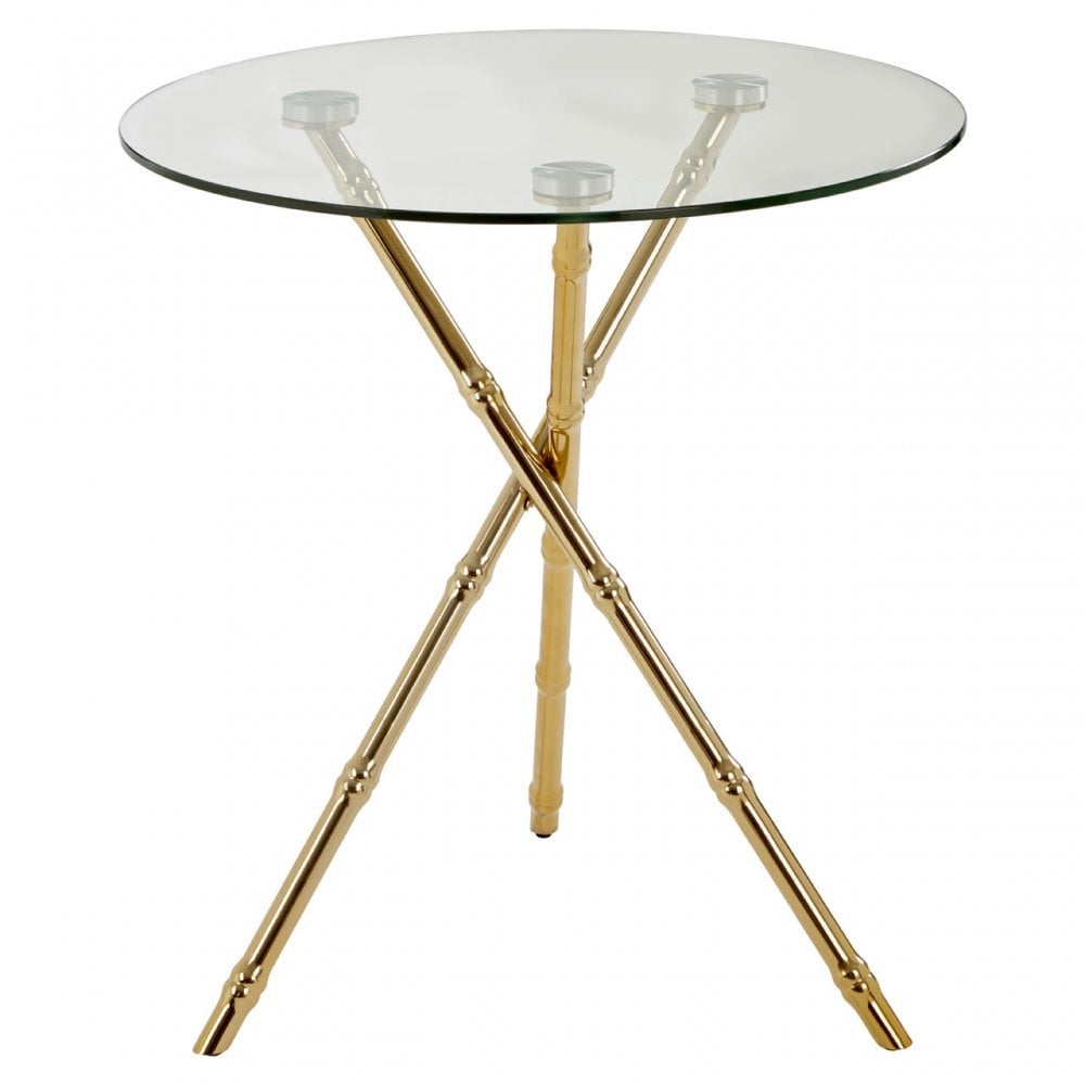 Kensington Townhouse Knop Legs Side Table, Gold