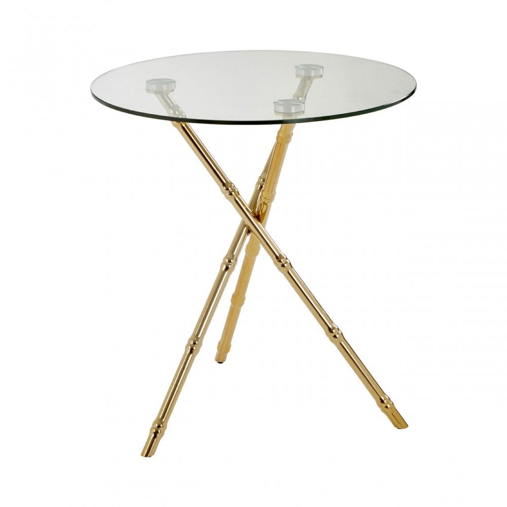 Kensington Townhouse Knop Legs Side Table, Gold