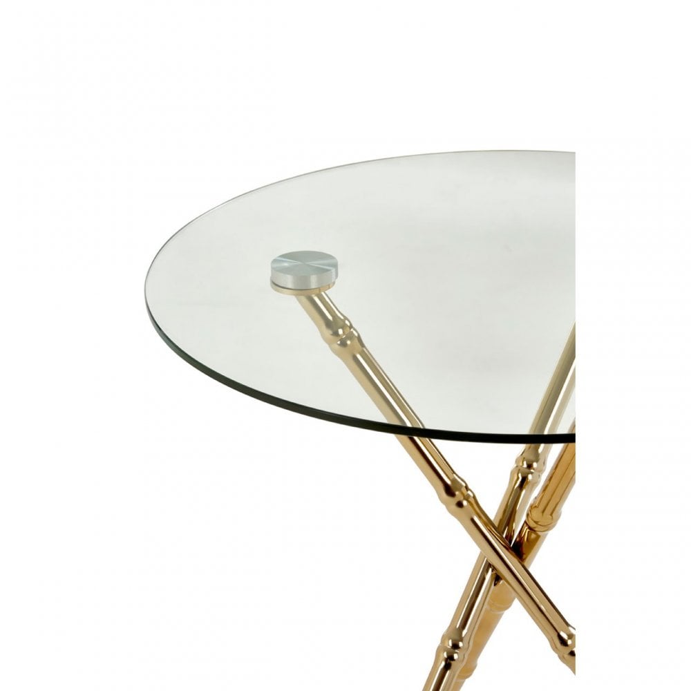 Kensington Townhouse Knop Legs Side Table, Gold
