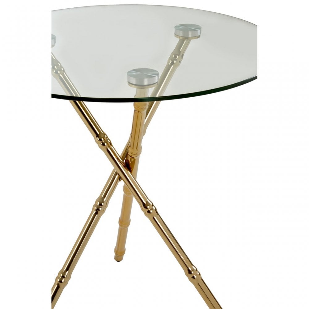 Kensington Townhouse Knop Legs Side Table, Gold
