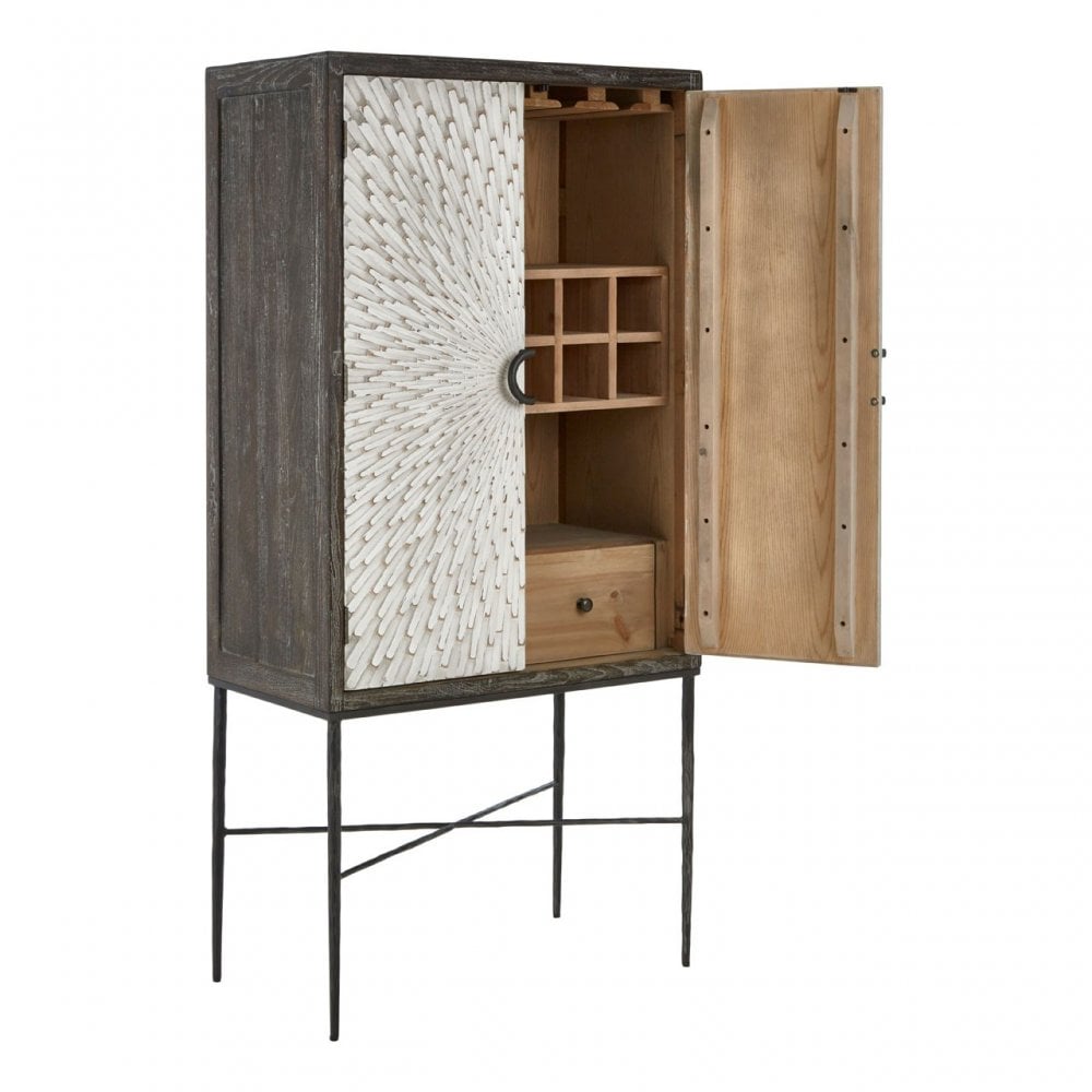 Milan Wine Cabinet, Grey