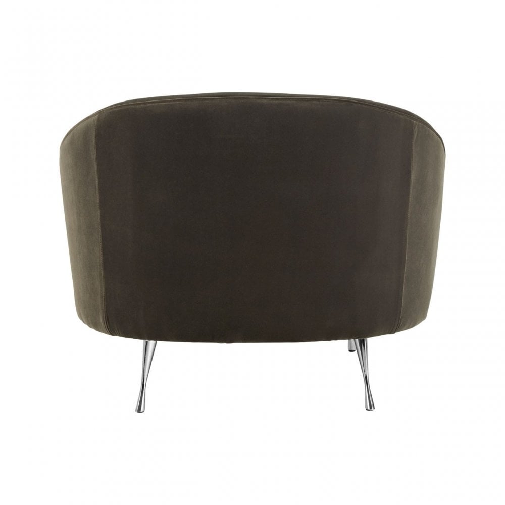 Manhattan Grey Velvet Armchair, Grey