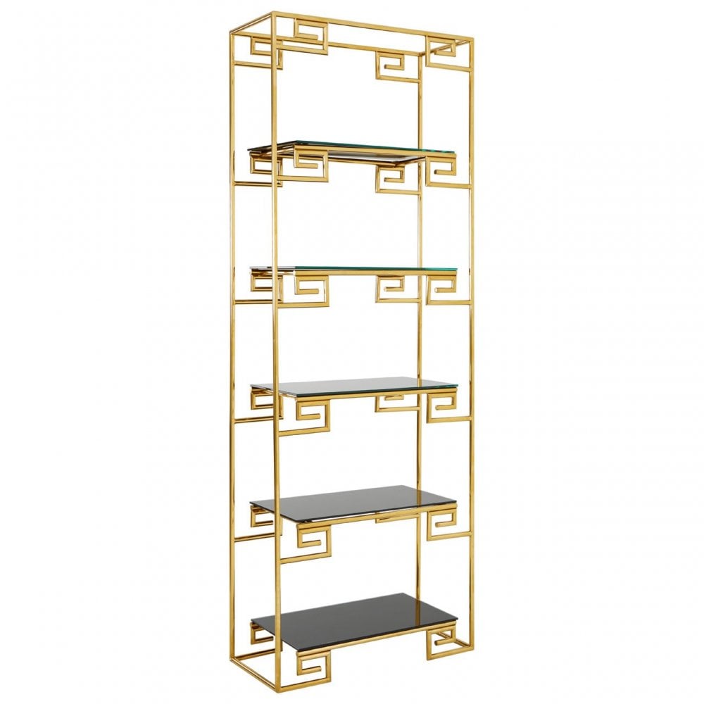 Horizon Angular Design Bookshelf, Gold