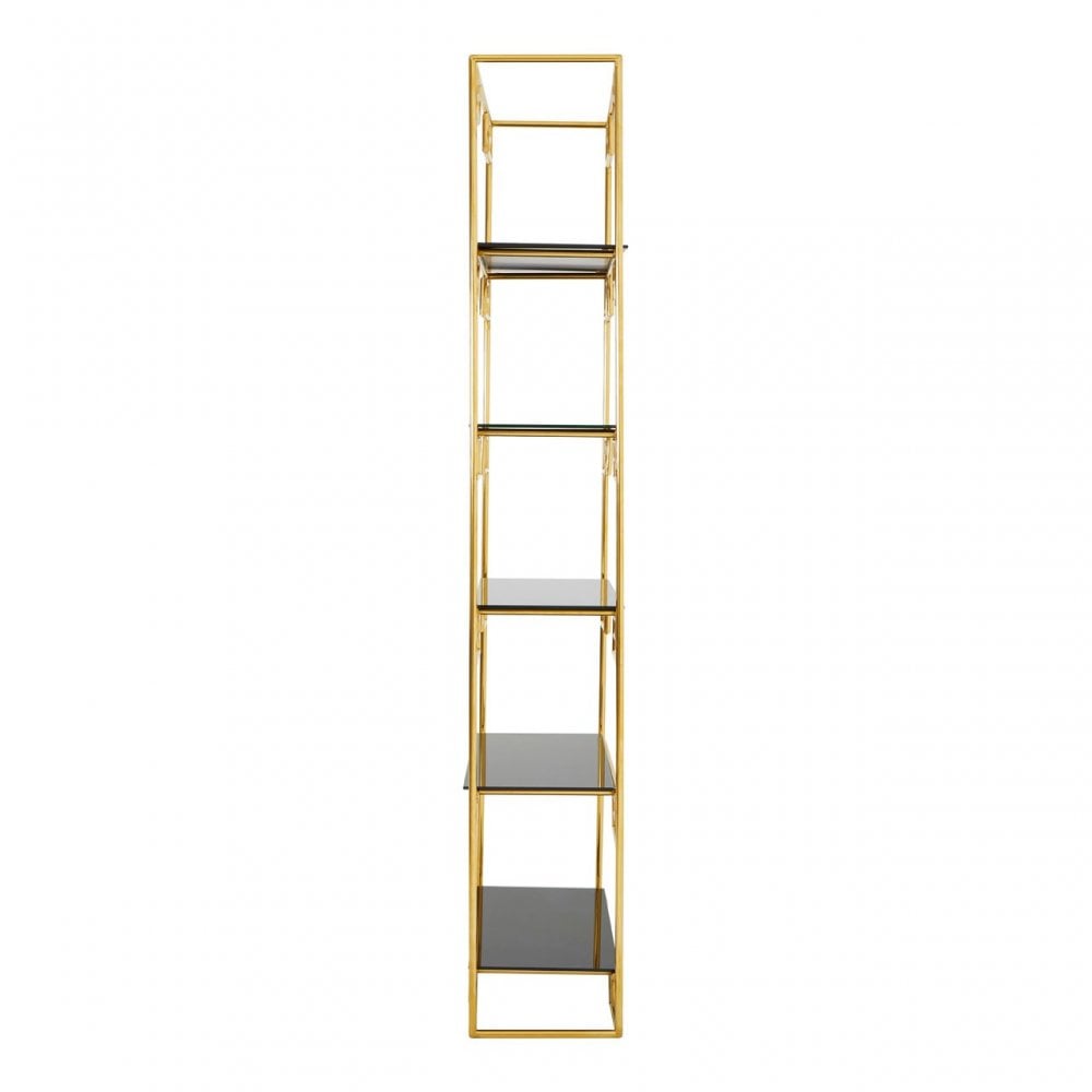 Horizon Angular Design Bookshelf, Gold