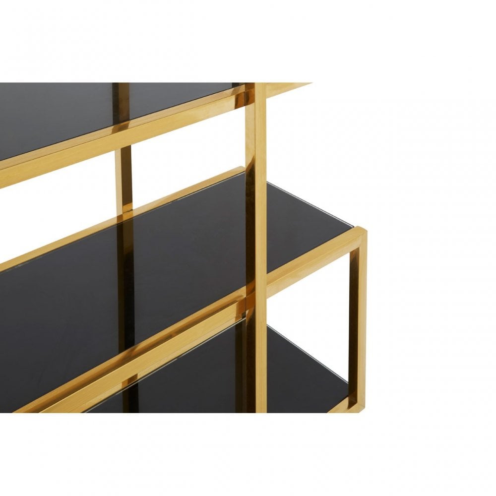 Horizon Maze Design Bookshelf, Gold