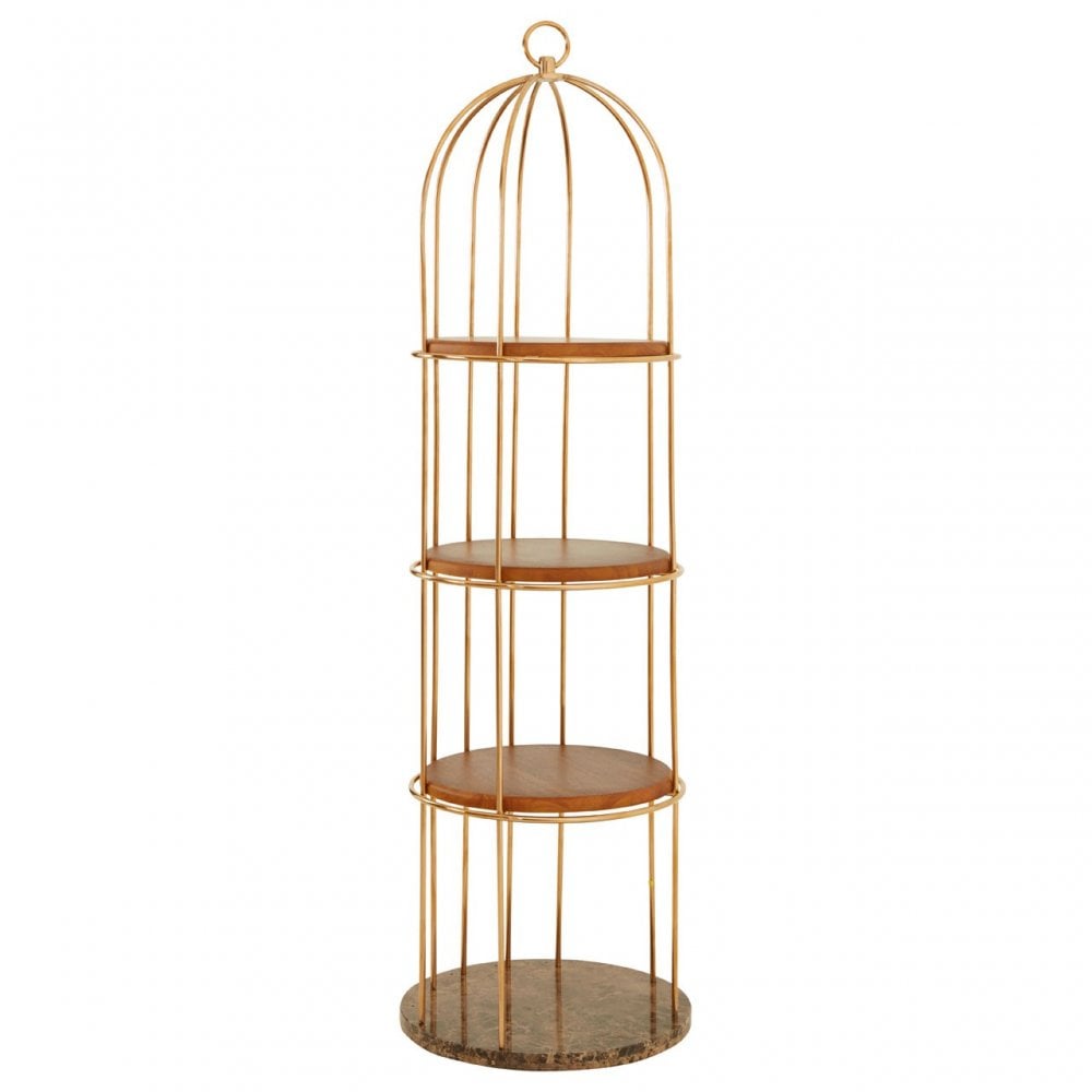 Horizon Large Cage Design Bookshelf, Rose Gold