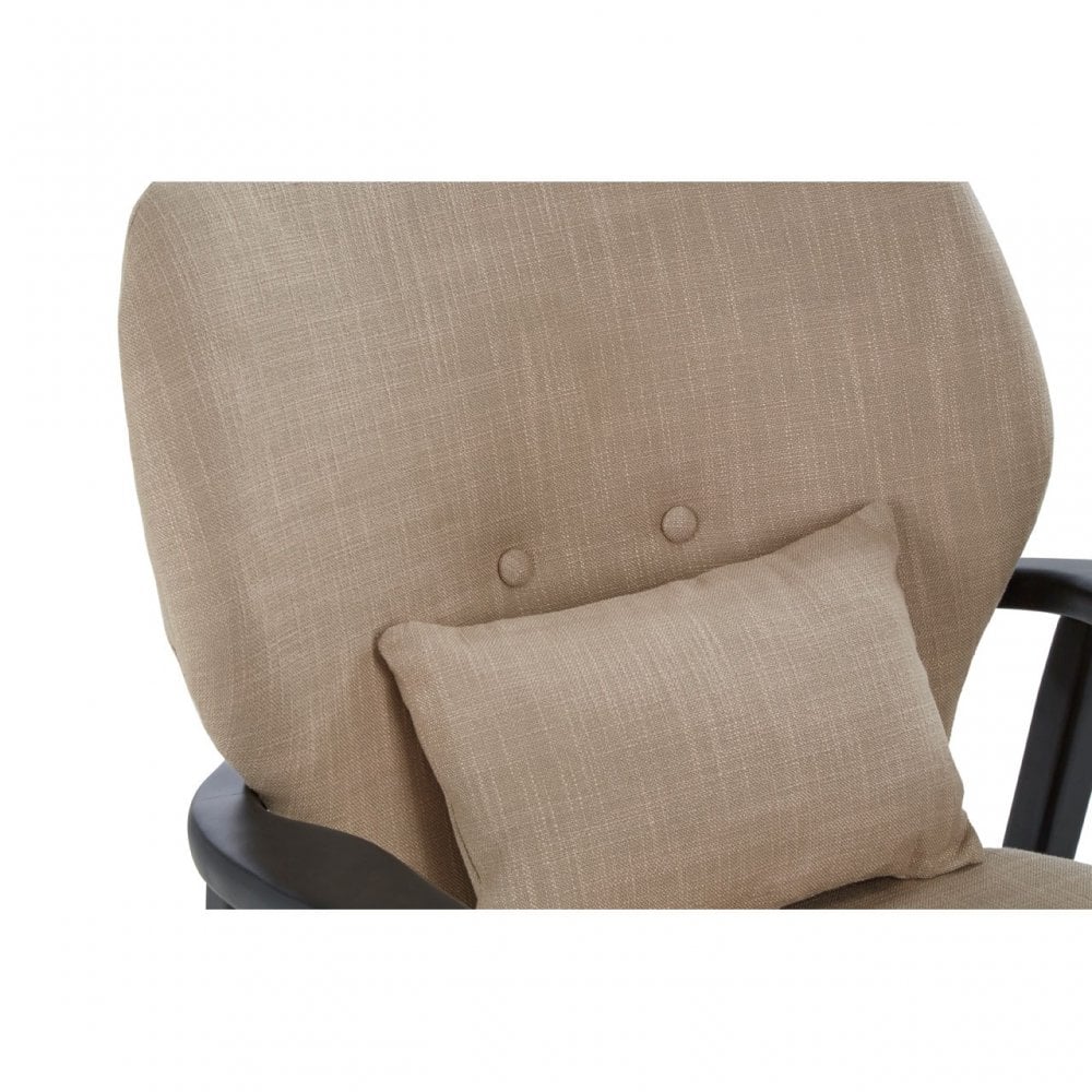 Stockholm Beige Chair With Black Wooden Frame, Beige