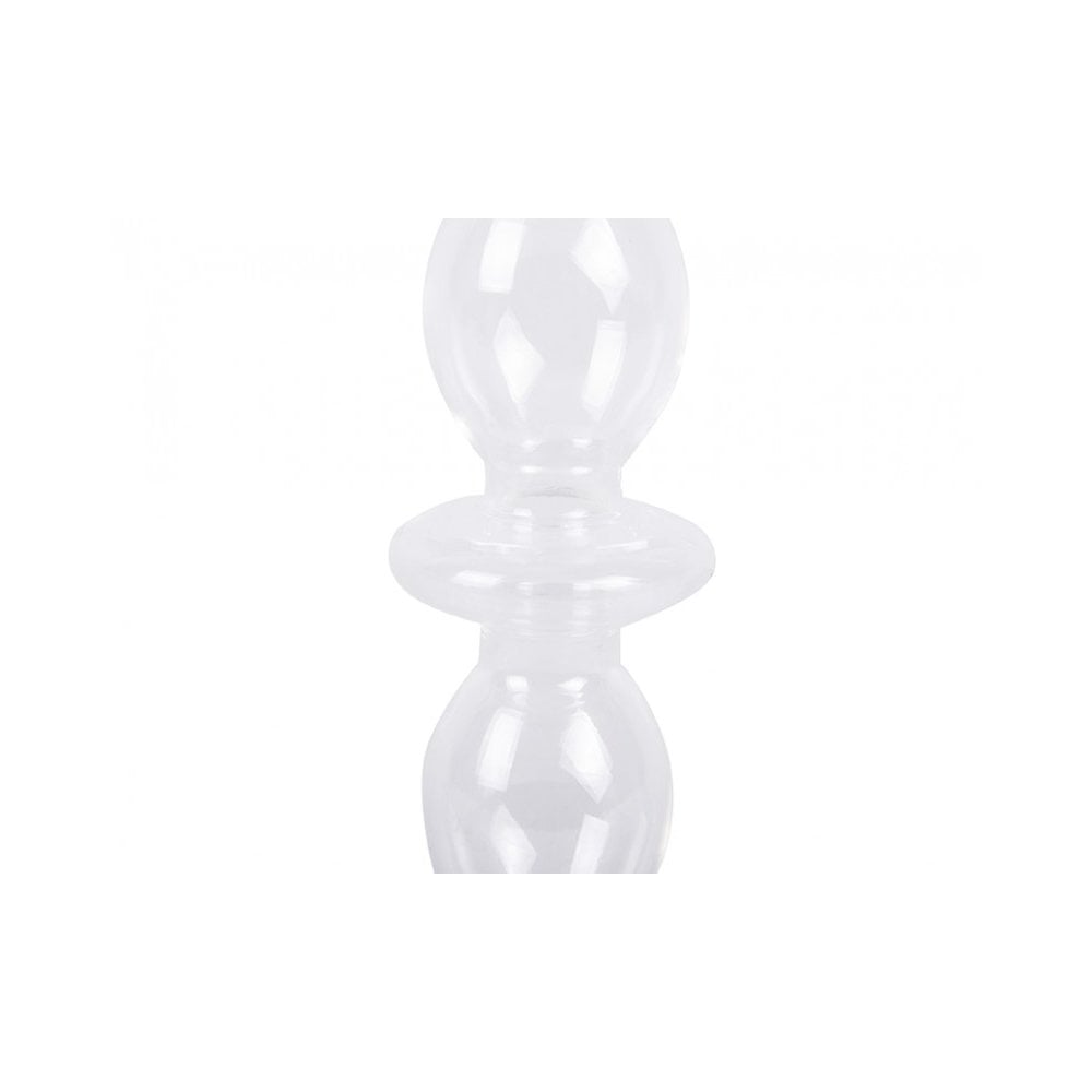 Candle Holder Glass Art Bubbles Medium, Clear