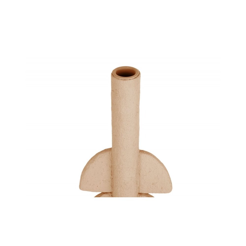 Candle holder Half Bubbles, Sand brown, Brown