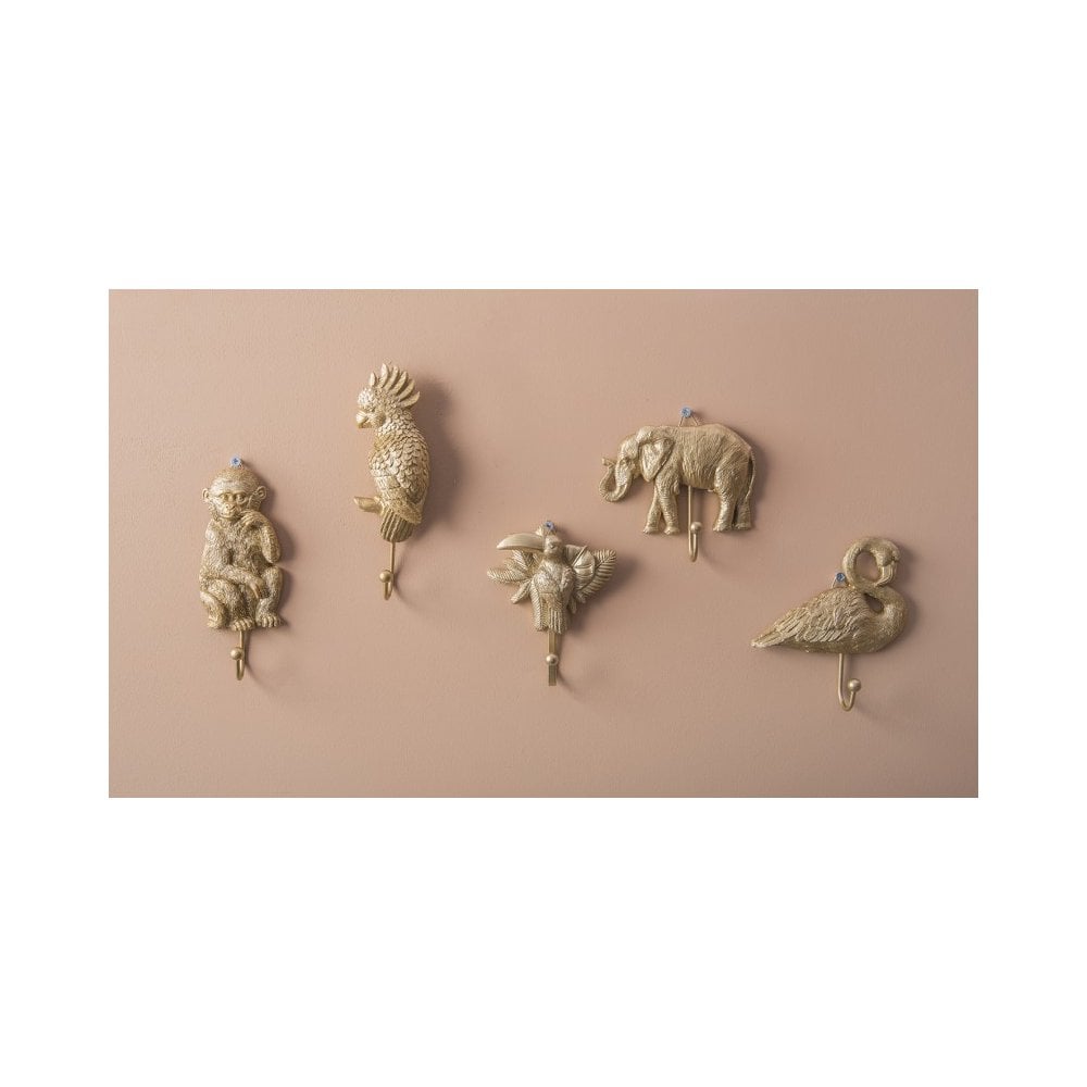 Coat Hook Flamingo, White