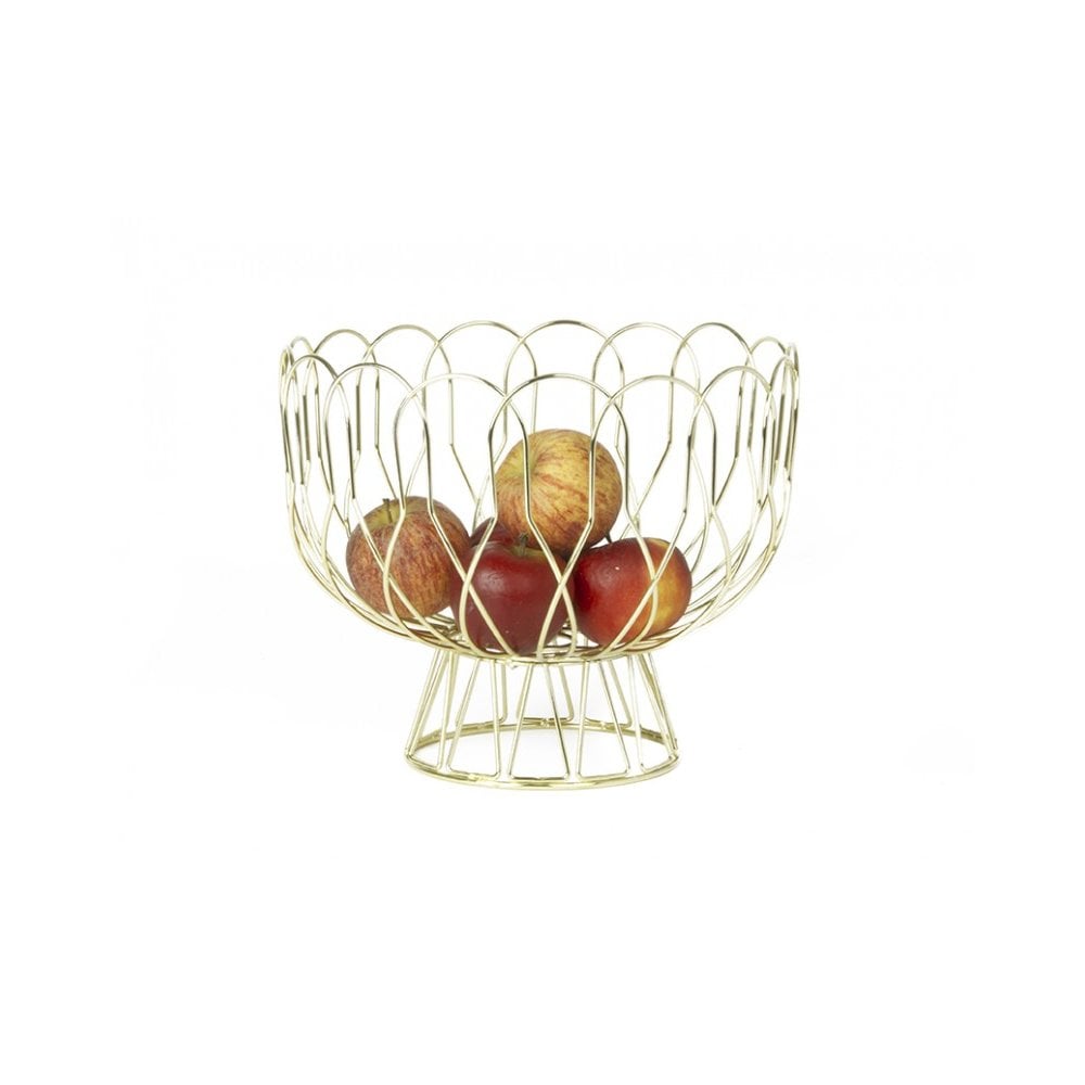 Fruit Bowl Wired, Gold plated, Gold