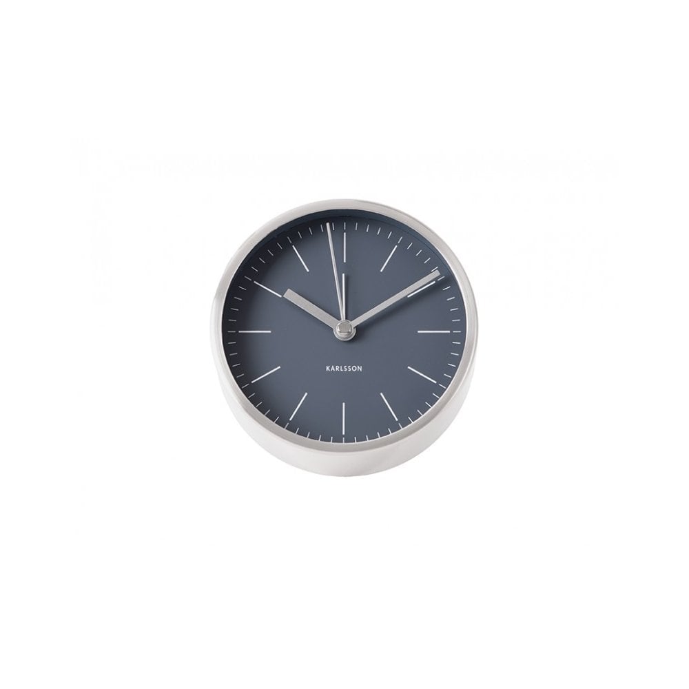 Alarm Clock Minimal steel, Night blue, Blue