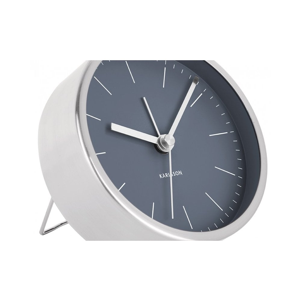 Alarm Clock Minimal steel, Night blue, Blue
